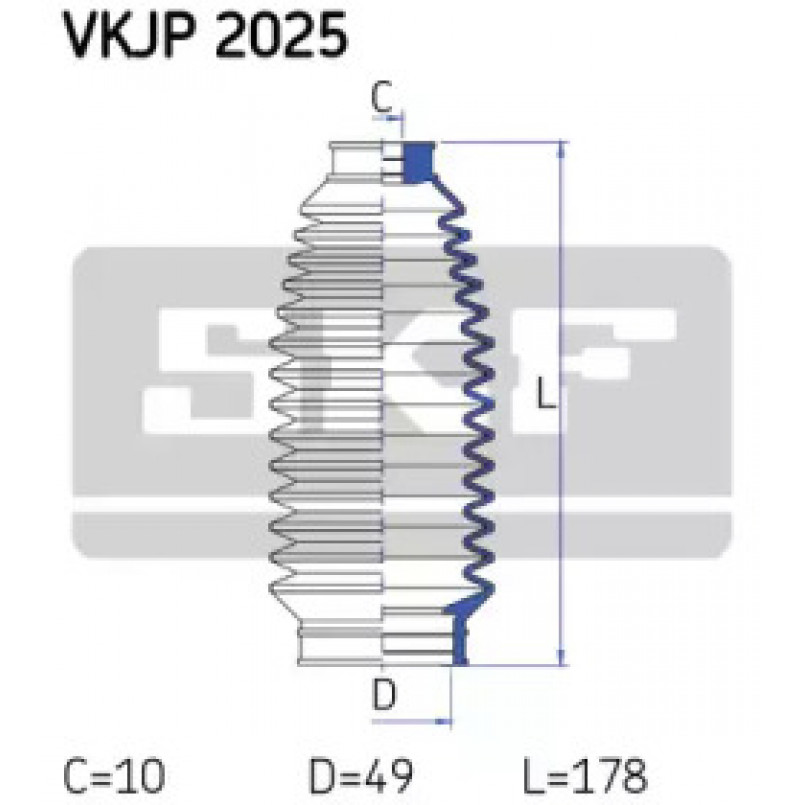 VKJP 2025 SKF - Пильовик привідного валу